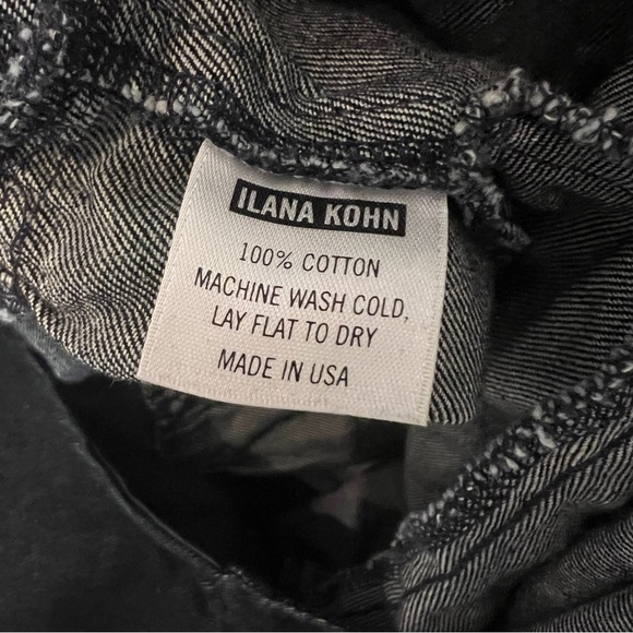 Ilana Kohn XL Denim Cotton Wide Leg Coverall Jumpsuit Oversized Slow Fashion - Picture 9 of 9